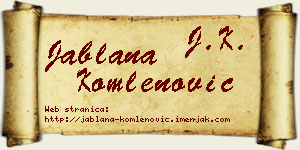 Jablana Komlenović vizit kartica
